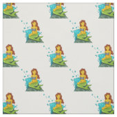 emoji mermaid fabric stof (Swatch)