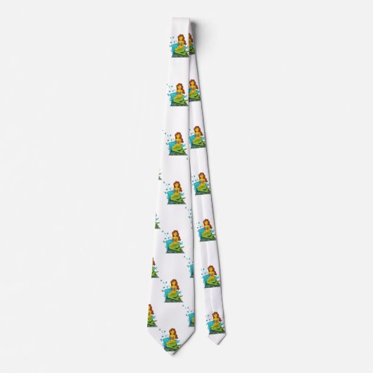 emoji mermaid mannen necktie stropdas menskleding (Voorkant)