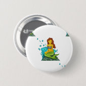 emoji mermaid ronde button 5,7 cm (Voorkant /achterkant)