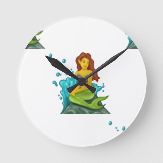 emoji mermaid ronde klok (Voorkant)