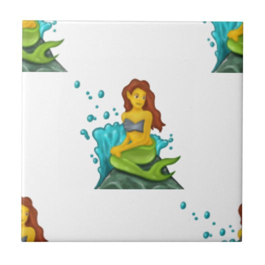 emoji mermaid tegeltje (Voorkant)
