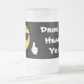 Emoji met Drink op me, Ho Ho. Matglas Bierpul (Center)