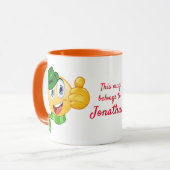 Emoji met Pet en Scarf Two wordt door aangepaste t Mok (Voorkant links)