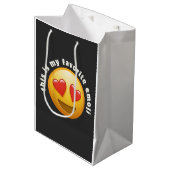 Emoji met verliefdheid medium cadeauzakje (Voorkant Gekanteld)