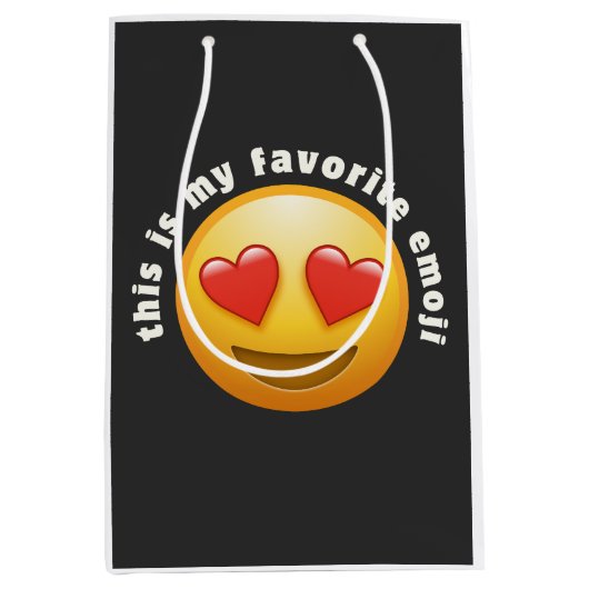 Emoji met verliefdheid medium cadeauzakje (Voorkant)