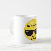 Emoji met zonnebrillen koffiemok (Voorkant links)