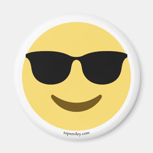 Emoji mit Sonnenbrille cool Magneet (Voorkant)