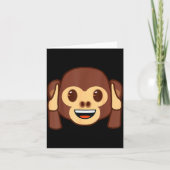 Emoji Monkey Holding Ears Yellow Smile Face  Kaart (Voorkant)