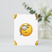 emoji monocle briefkaart (Staand voorkant)