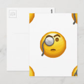 emoji monocle briefkaart (Voorkant / Achterkant)