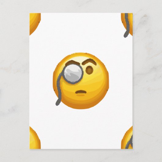 emoji monocle briefkaart (Voorkant)