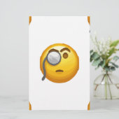 emoji monocle briefpapier (Staand voorkant)