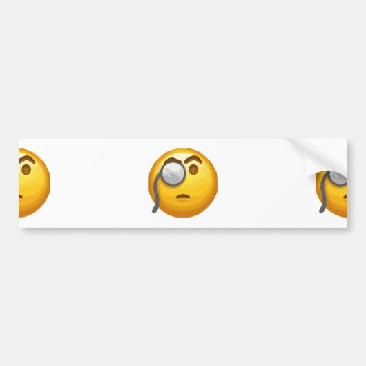 emoji monocle bumpersticker (Voorkant)