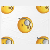 emoji monocle deken (Voorkant (Horizontaal))