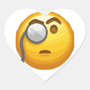 emoji monocle hart sticker