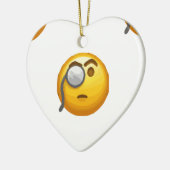 emoji monocle keramisch ornament (Links)