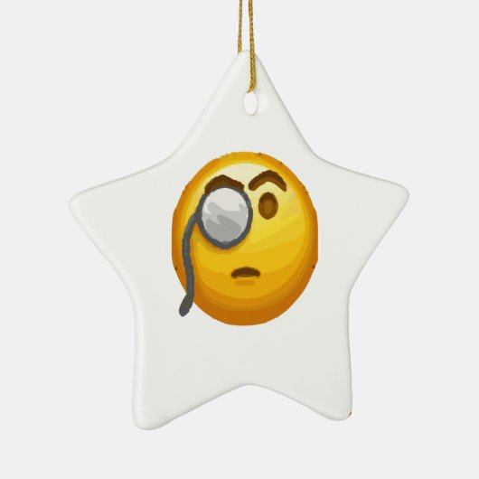 emoji monocle keramisch ornament (Rechts)