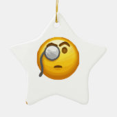 emoji monocle keramisch ornament (Voorkant)
