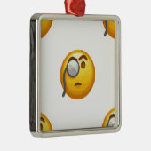 emoji monocle metalen ornament (Rechts)