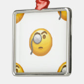 emoji monocle metalen ornament (Links)