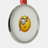 emoji monocle metalen ornament (Rechts)
