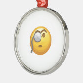 emoji monocle metalen ornament (Links)