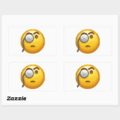 emoji monocle rechthoekige sticker (Vel)