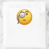 emoji monocle rechthoekige sticker (Tas)