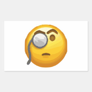 emoji monocle rechthoekige sticker