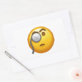 emoji monocle rechthoekige sticker (Envelop)