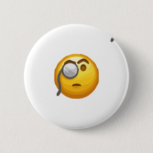 emoji monocle ronde button 5,7 cm (Voorkant)