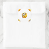 emoji monocle vierkante sticker (Tas)