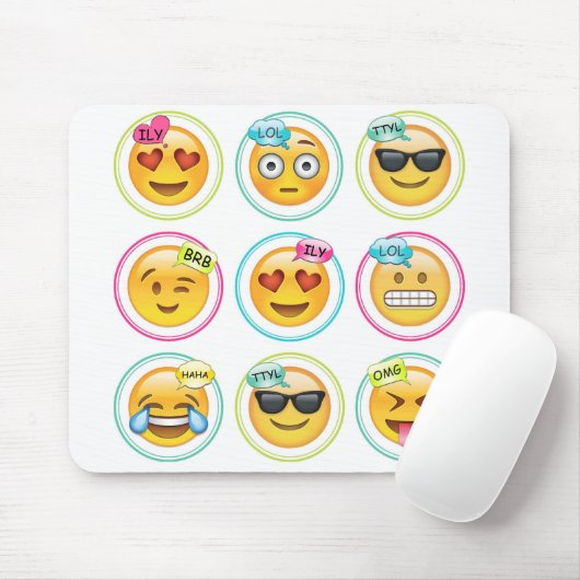 Emoji Mousepad Muismat (Met muis)