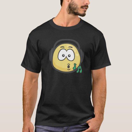 Emoji: Music Face T-shirt (Voorkant)