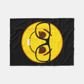 Emoji Nerd Gles Yellow Smile Face  Fleece Deken (Voorkant (Horizontaal))