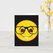 Emoji Nerd Gles Yellow Smile Face  Kaart (Gele Bloem)