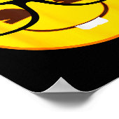Emoji Nerd Gles Yellow Smile Face  Poster (Hoek)