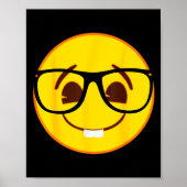 Emoji Nerd Gles Yellow Smile Face  Poster (Voorkant)