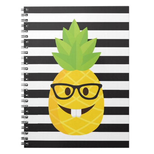 emoji nerd pineapple notitieboek (Voorkant)
