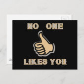 Emoji: No One Likes You Briefkaart (Voorkant / Achterkant)