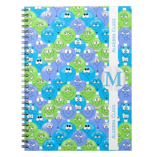 Emoji-ontwerp grappige leuke gezichten notitieboek (Voorkant)