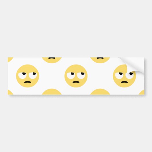 emoji oogrollen bumpersticker (Voorkant)