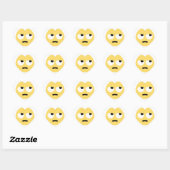 emoji oogrollen hart sticker (Vel)