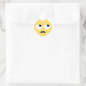 emoji oogrollen hart sticker (Tas)