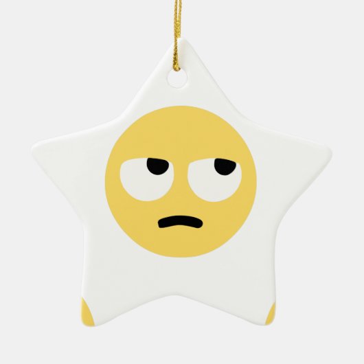 emoji oogrollen keramisch ornament (Voorkant)
