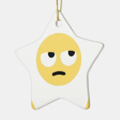 emoji oogrollen keramisch ornament (Links)