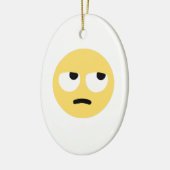 emoji oogrollen keramisch ornament (Links)
