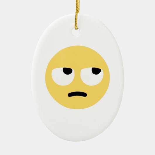 emoji oogrollen keramisch ornament (Voorkant)