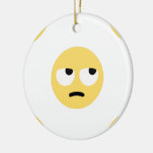 emoji oogrollen keramisch ornament (Links)
