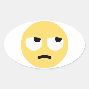 emoji oogrollen ovale sticker